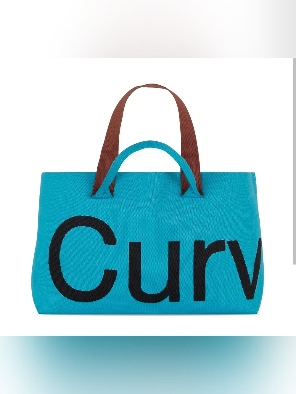 Curves By Sean Brown Cerulean Knit Tote Bag